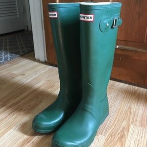 HUNTER Original Tall Rain Boots: Hunter Green